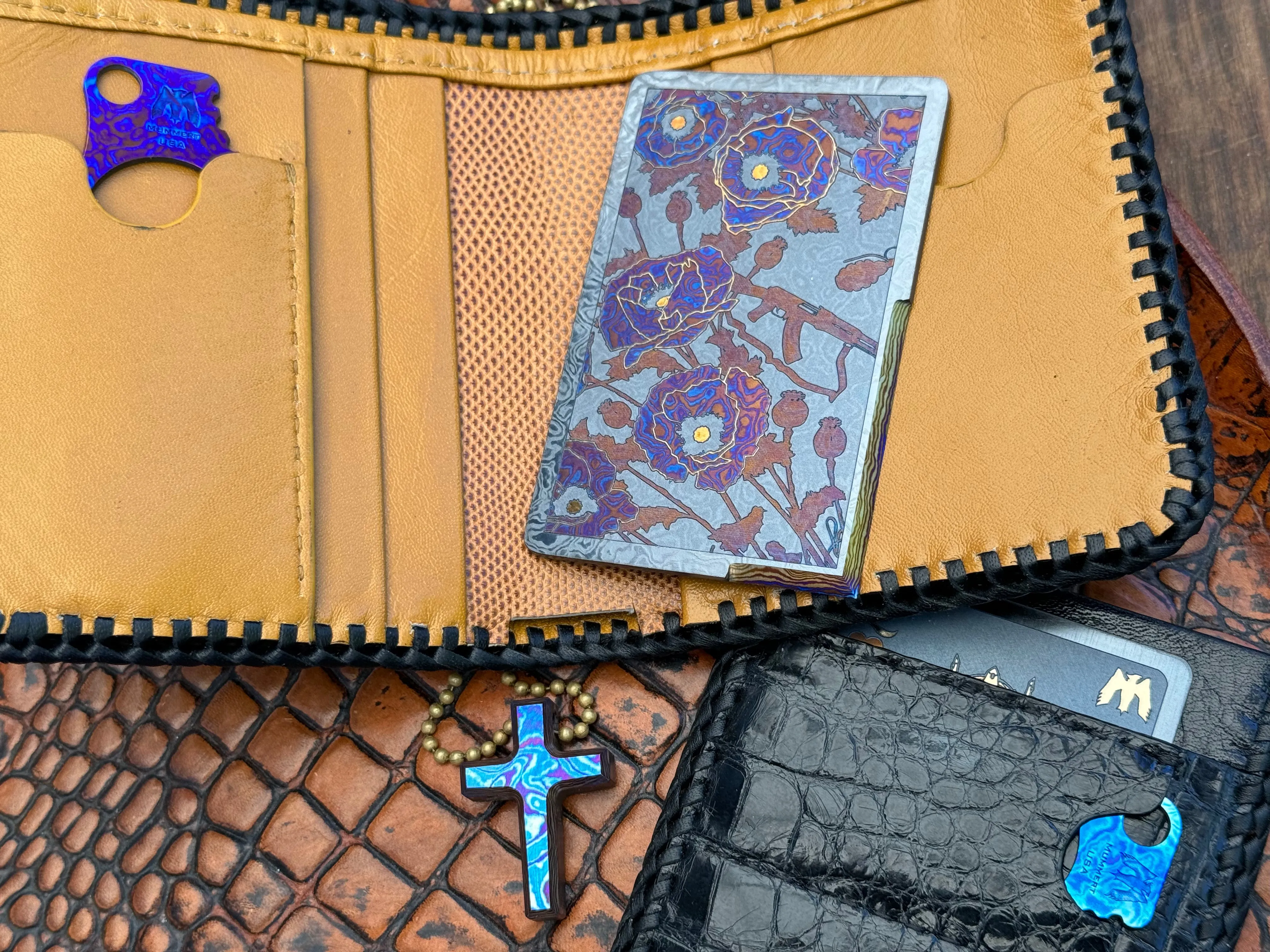 Timascus “Poppies of War " Cutting Card™