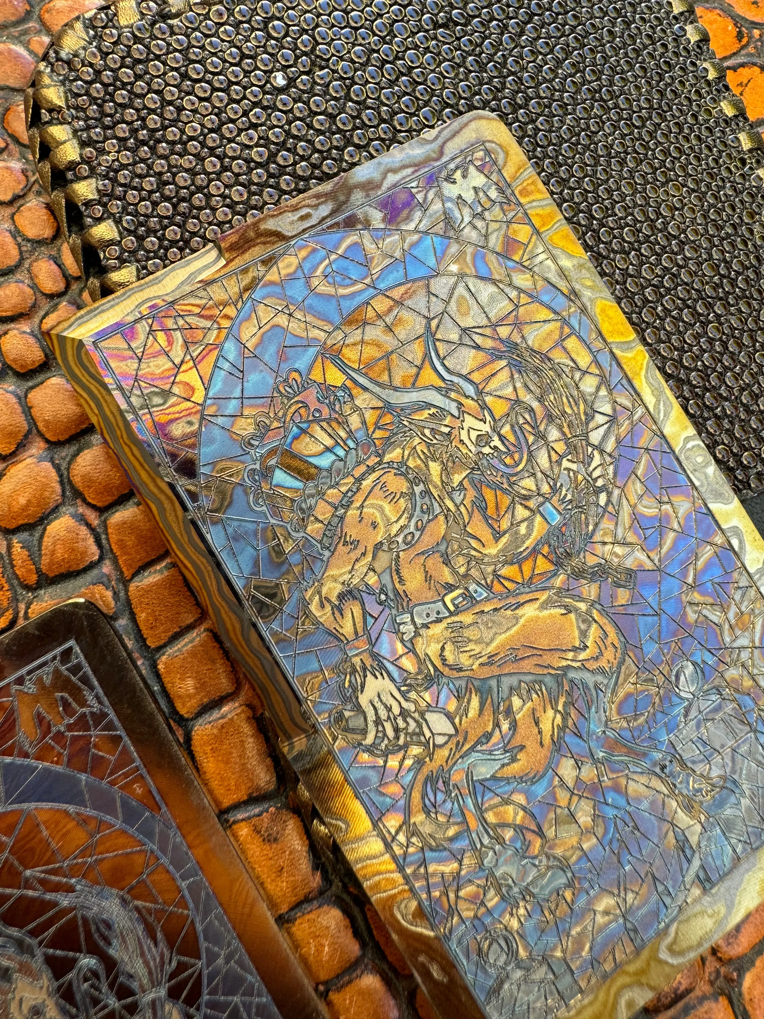 Timascus "Gold Krampus" Cutting Card™
