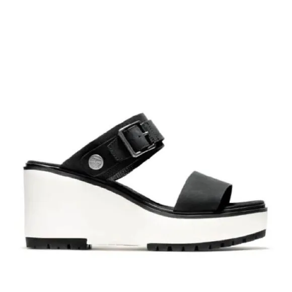 Timberland Women's Koralyn 2 Band Wedge Scandal Black Size 10