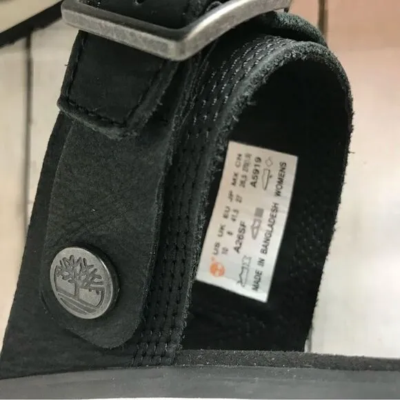 Timberland Women's Koralyn 2 Band Wedge Scandal Black Size 10