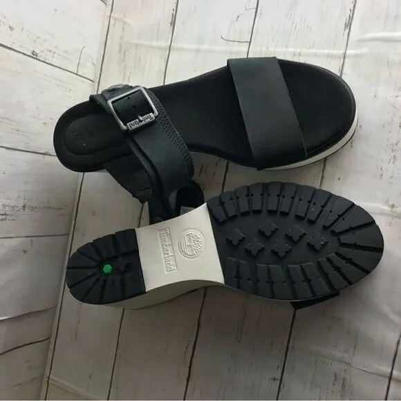 Timberland Women's Koralyn 2 Band Wedge Scandal Black Size 10