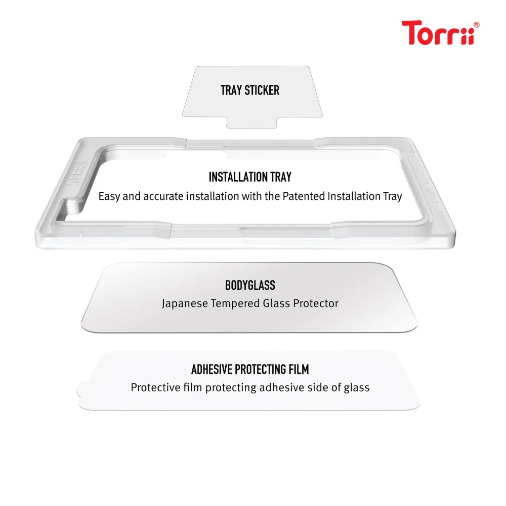 TORRII BODYGLASS for iPhone 15 Pro (6.1")/iPhone 15 Pro Max (6.7") Anti-bacterial Coating
