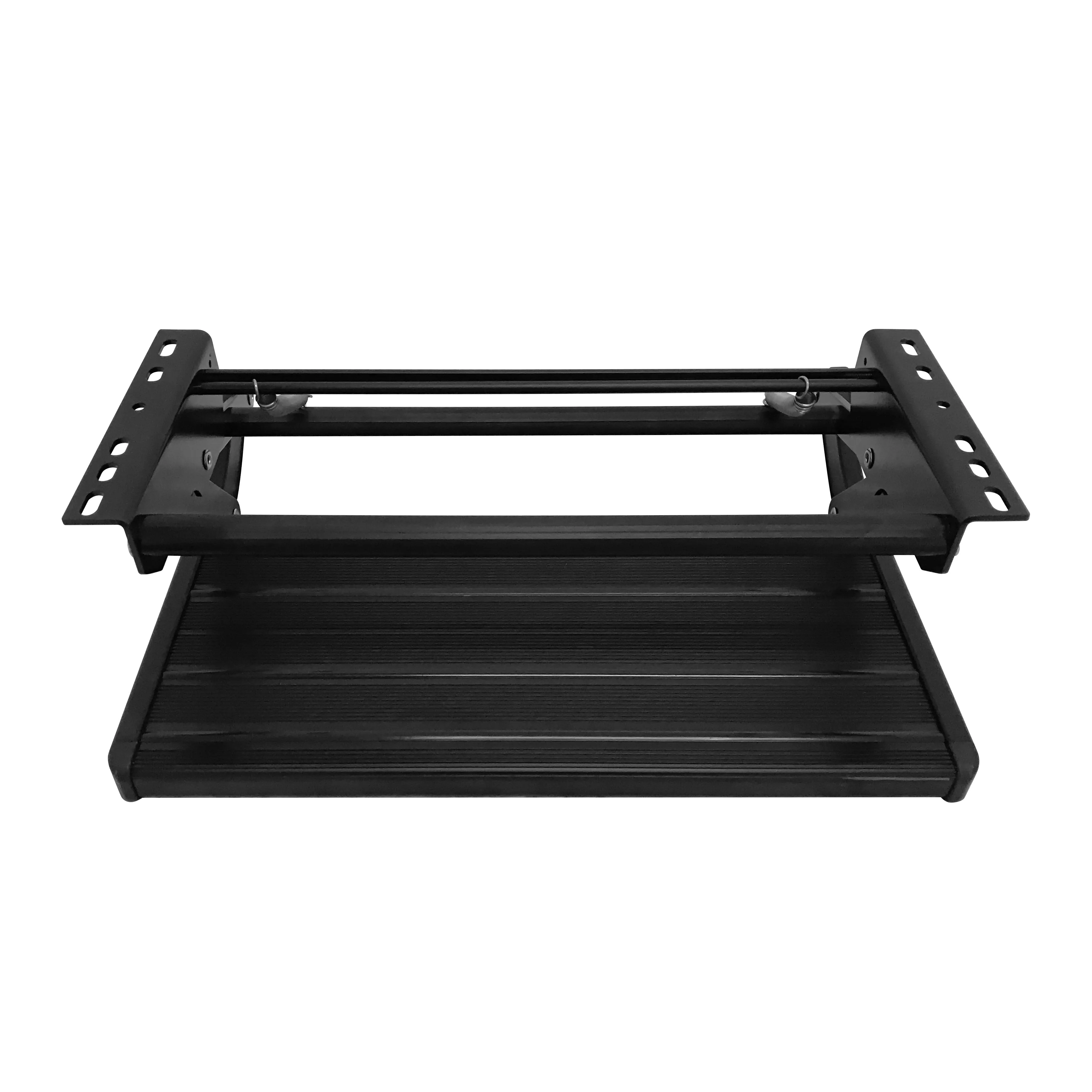 TRA - Caravan Drop Down Single Step Black - LED Option Available