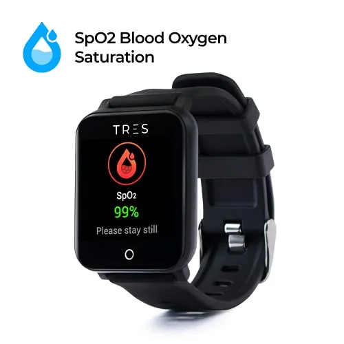 Tres Care C303 Smart Health Band, Bluetooth - Black