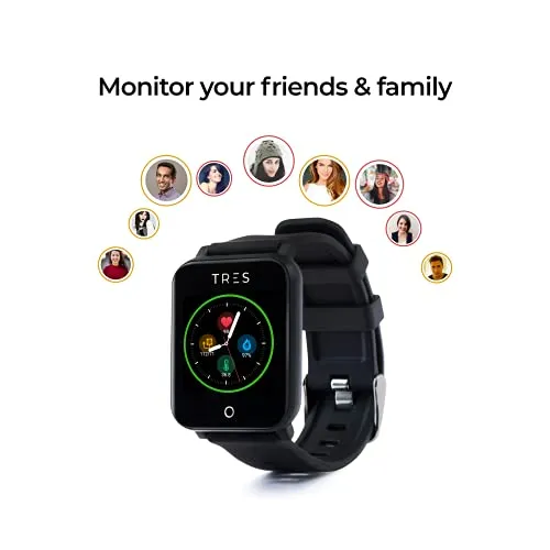 Tres Care C303 Smart Health Band, Bluetooth - Black