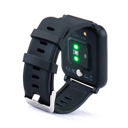 Tres Care C303 Smart Health Band, Bluetooth - Black