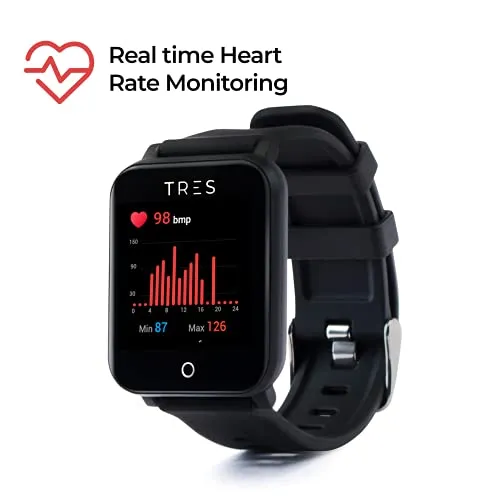 Tres Care C303 Smart Health Band, Bluetooth - Black