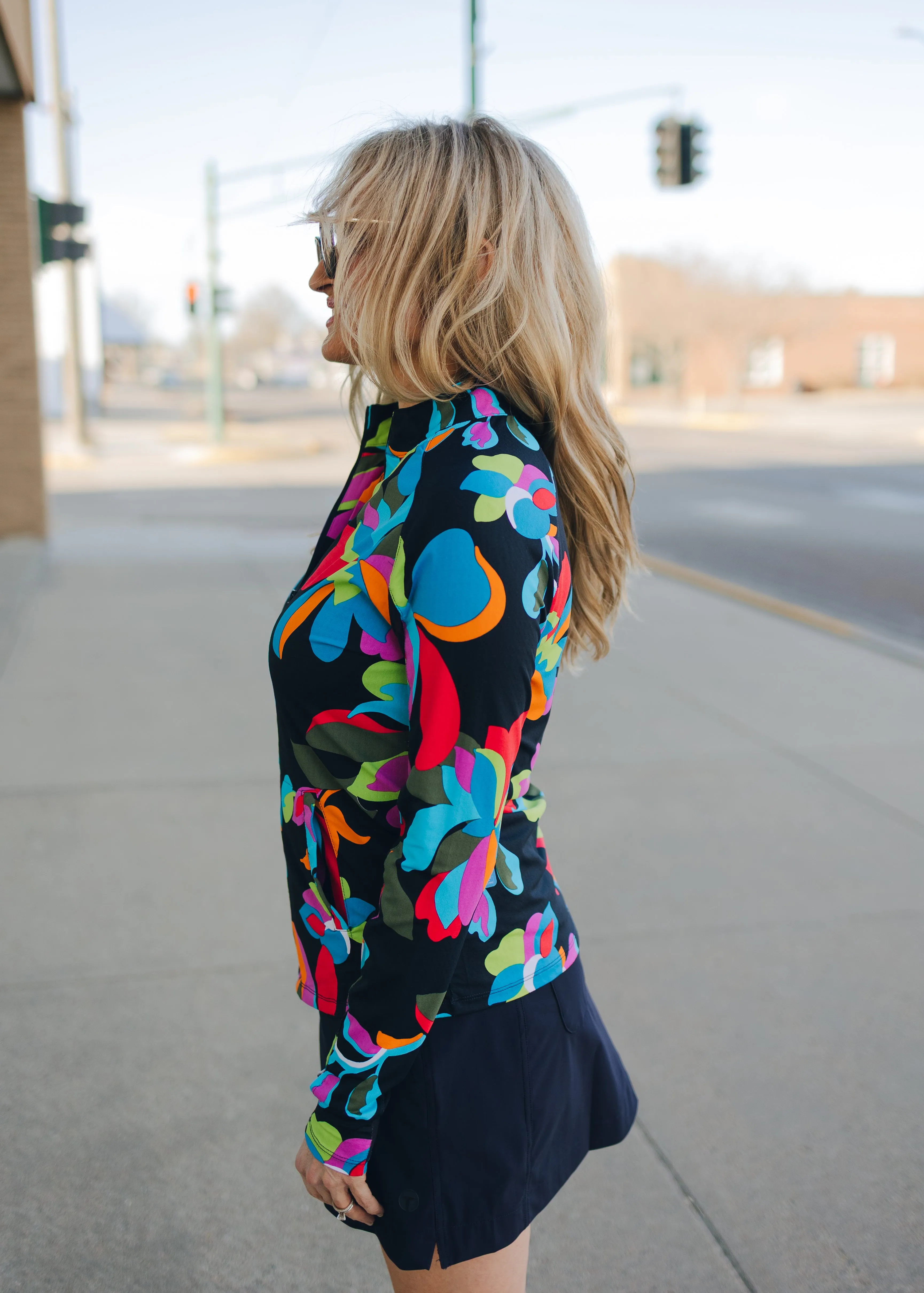Tribal Mock Neck Cardigan