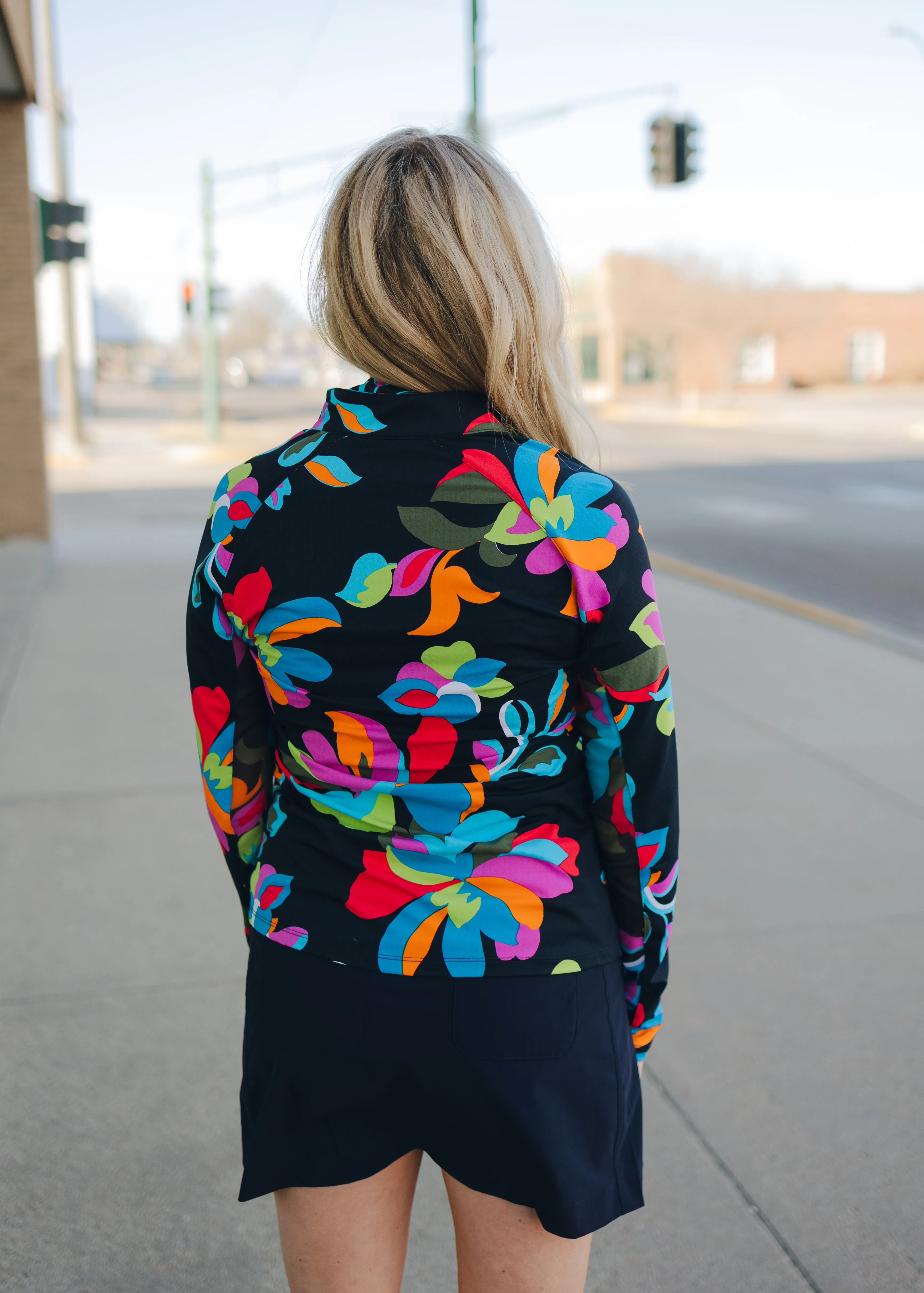 Tribal Mock Neck Cardigan