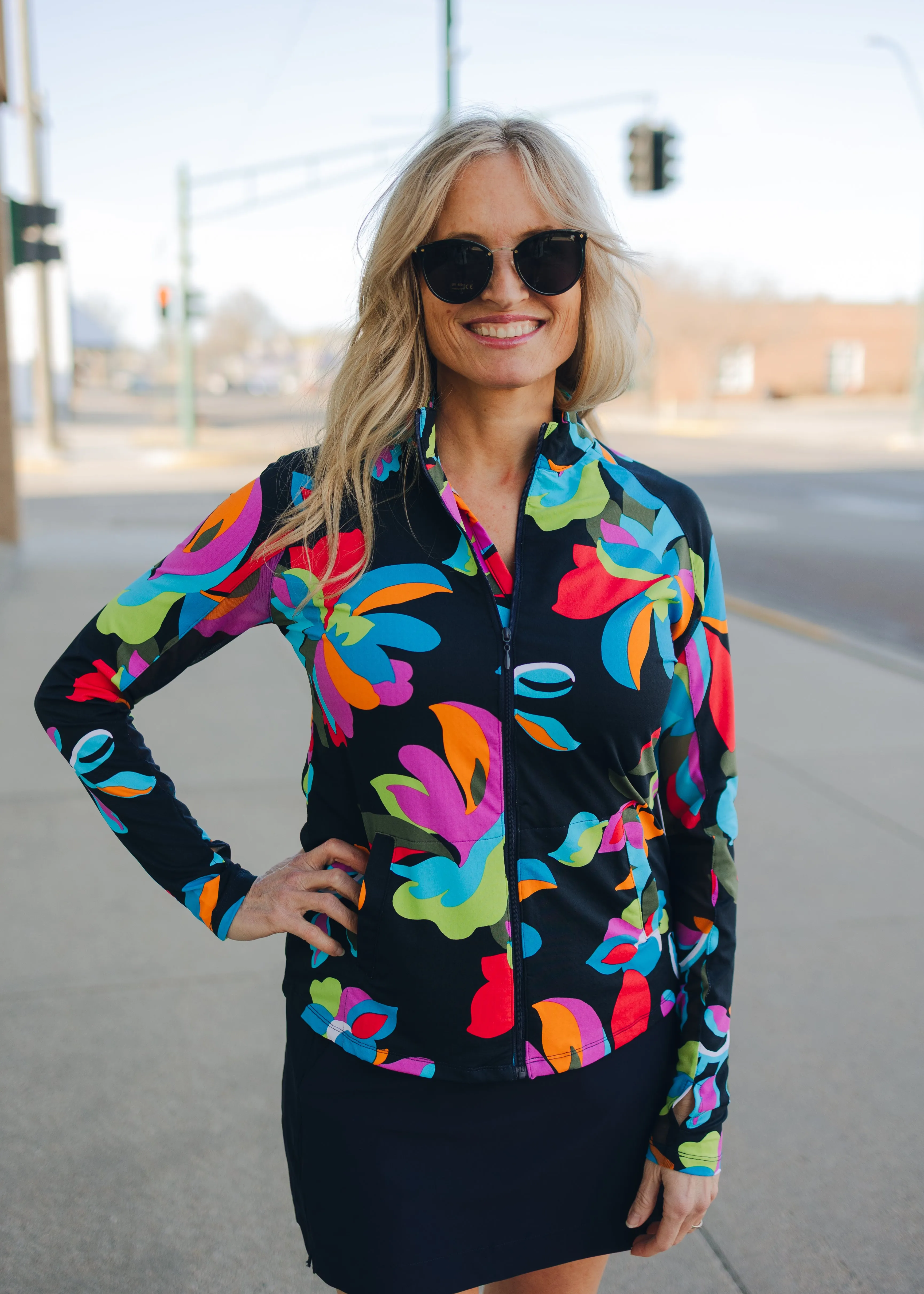 Tribal Mock Neck Cardigan