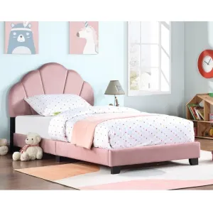 Twin Size Bear Design Upholstered Platform Bed Great Transition for