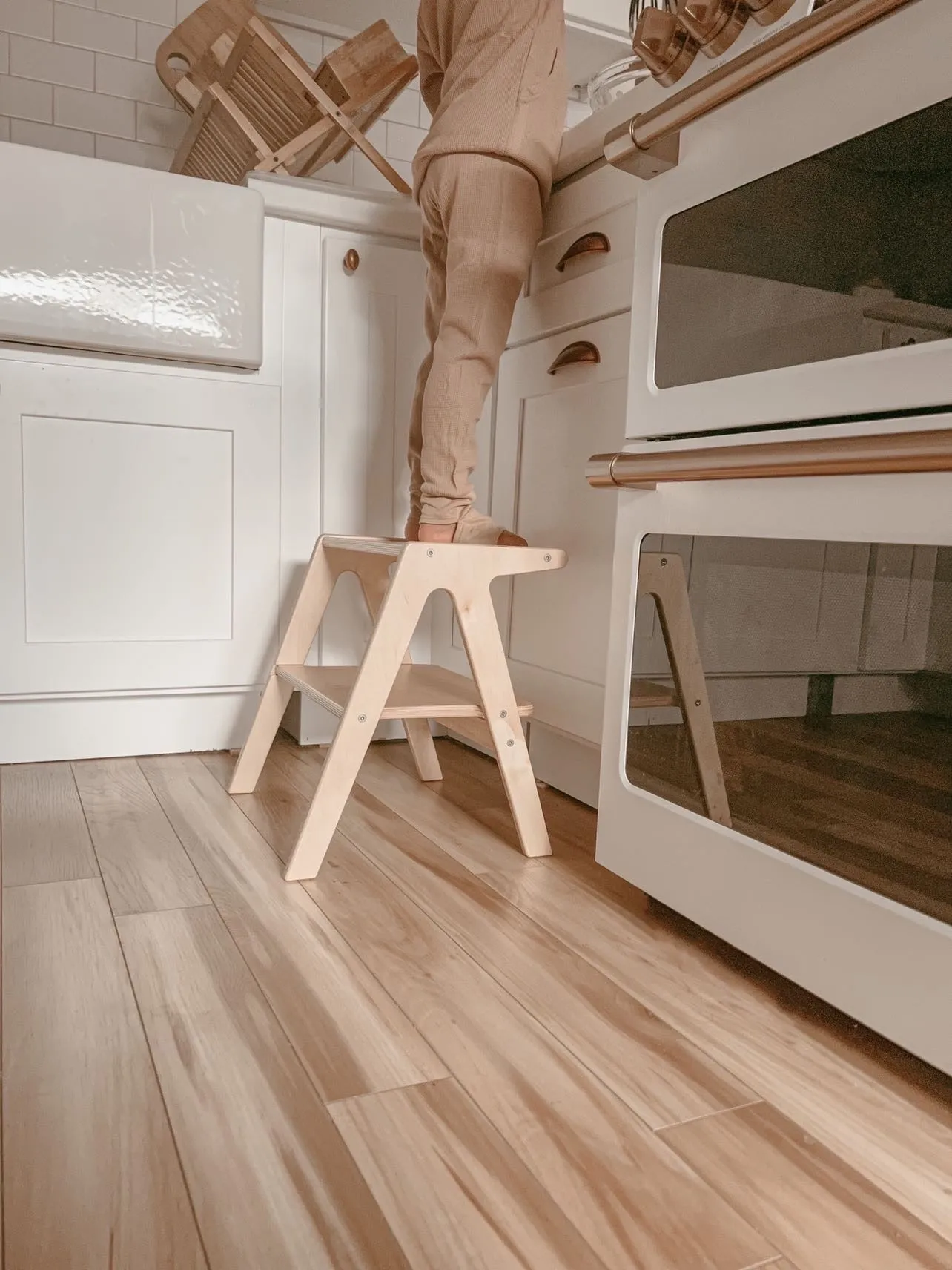 Two Step Wooden Step Stool for Kids by All Circles