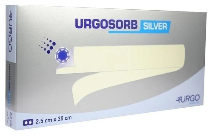 Urgosorb Silver Rope Dressing 30cm x 5 Sterile Absorbent Alginate Dressings