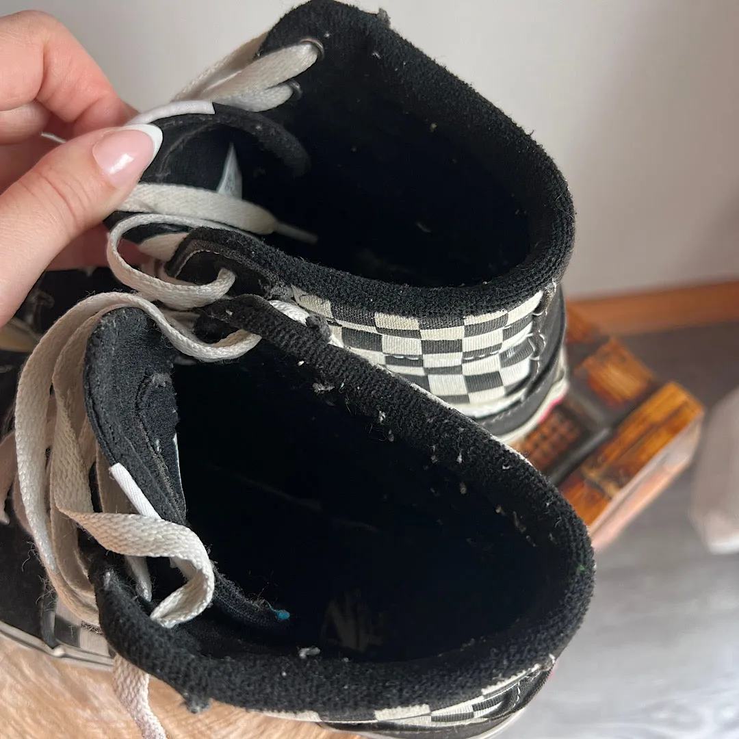 Vans Sk8-Hi Platform Checkerboard Shoes (missy 4)