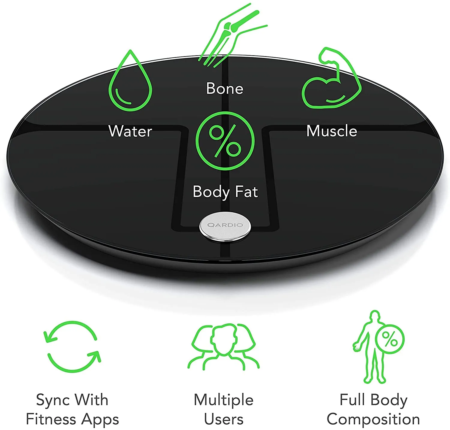 Very Light Use includes box! Amazing Heavy Duty QardioBase 2 Wi-Fi Smart Scale Body Analyzer - Black! Measures Weight; BMI; Body Fat; Water Percentage; Muscle Mass; Bone Mass! Retails $226 w/tax!