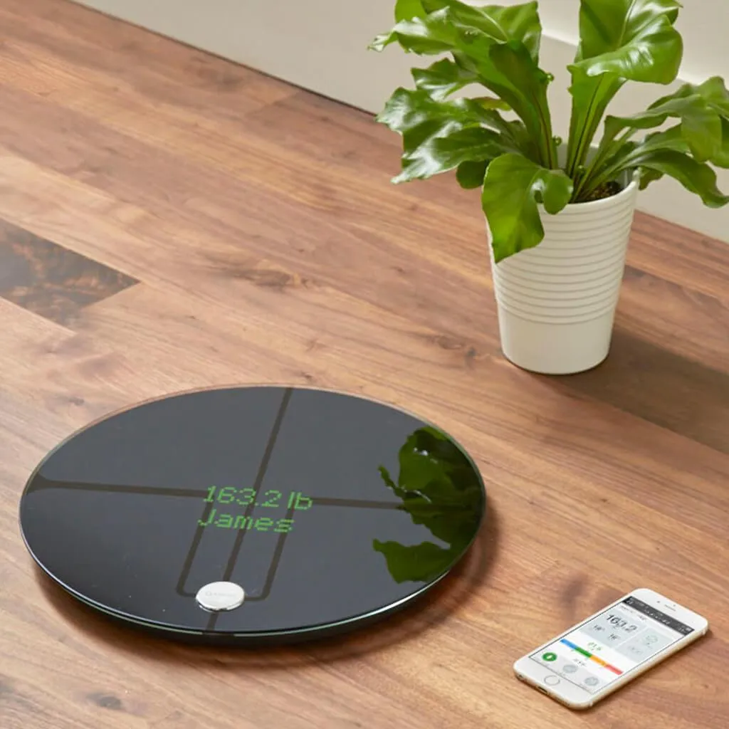 Very Light Use includes box! Amazing Heavy Duty QardioBase 2 Wi-Fi Smart Scale Body Analyzer - Black! Measures Weight; BMI; Body Fat; Water Percentage; Muscle Mass; Bone Mass! Retails $226 w/tax!