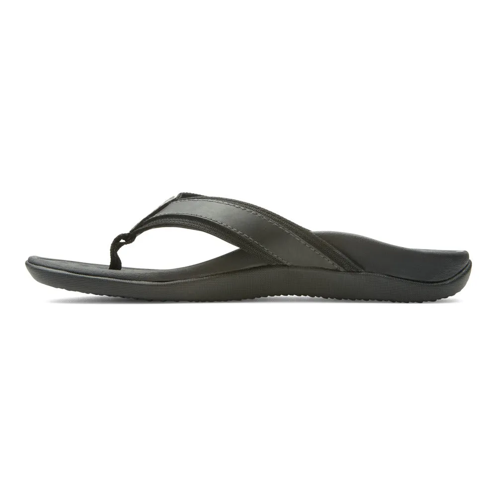 Vionic Men's Tide Toe Post Black Sandal