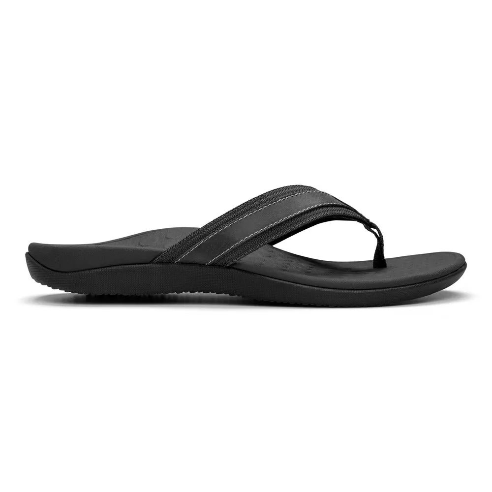 Vionic Men's Tide Toe Post Black Sandal
