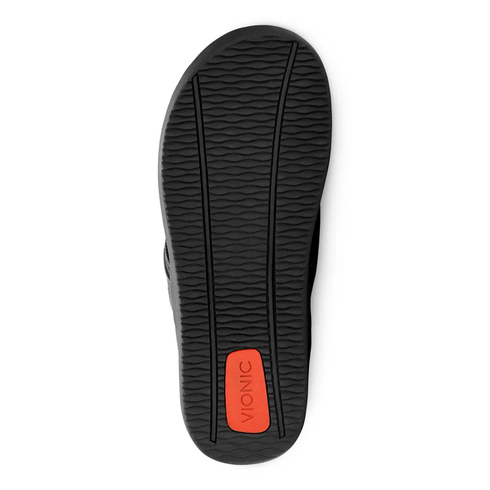 Vionic Men's Tide Toe Post Black Sandal