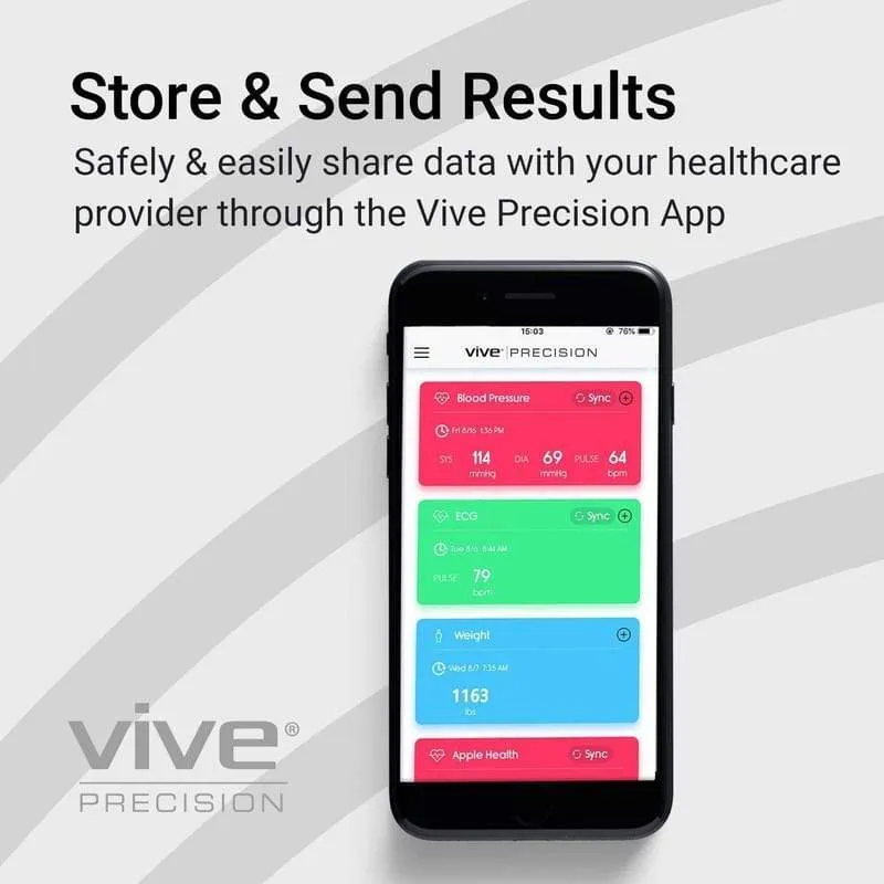 Vive Precision Blood Pressure Monitor Compatible with Smart Devices