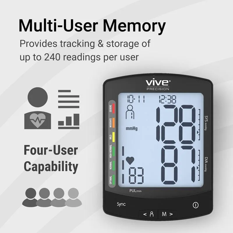 Vive Precision Blood Pressure Monitor Compatible with Smart Devices