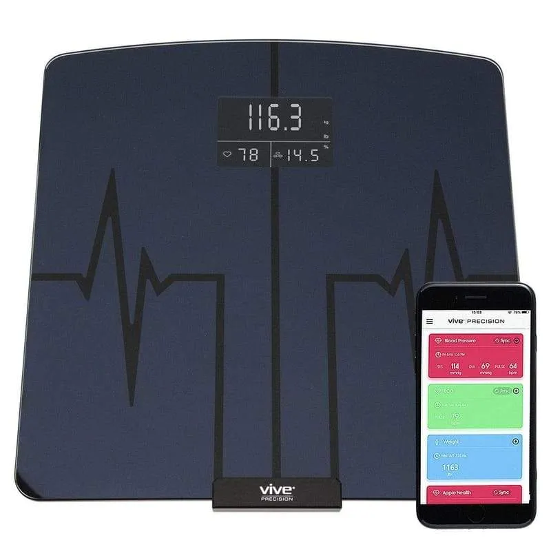 Vive Precision Digital Heart Rate Scale Compatible with Smart Devices