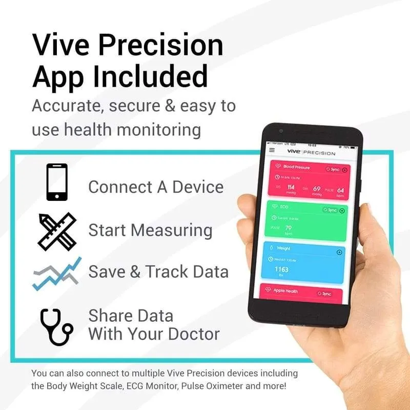 Vive Precision Digital Heart Rate Scale Compatible with Smart Devices
