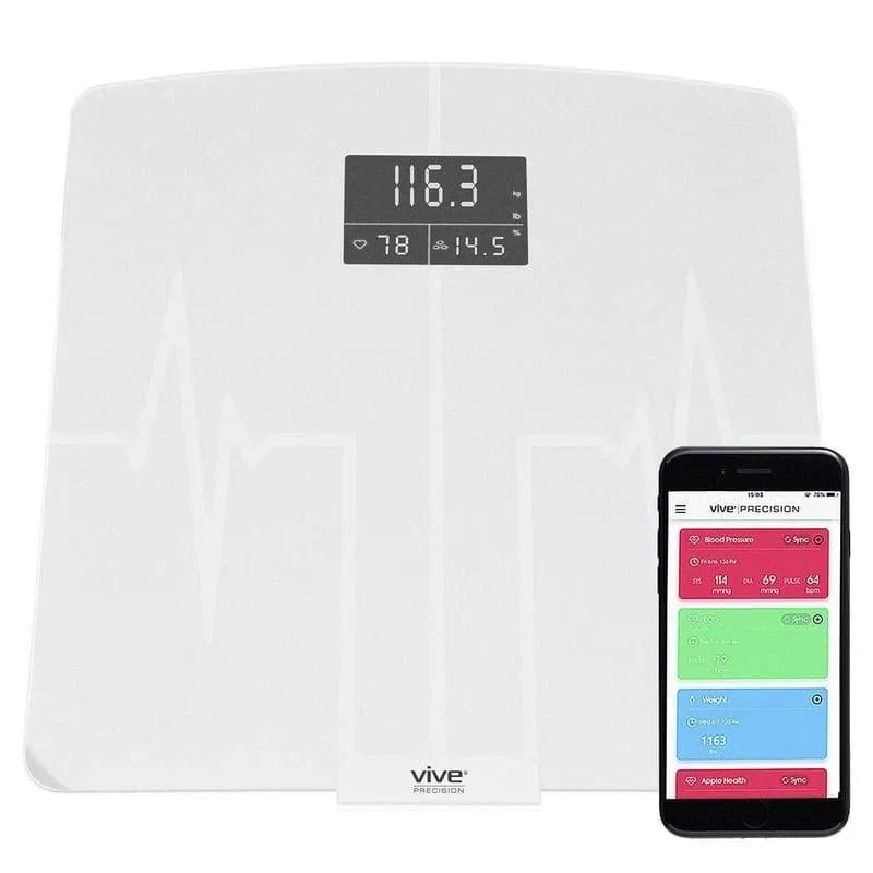 Vive Precision Digital Heart Rate Scale Compatible with Smart Devices