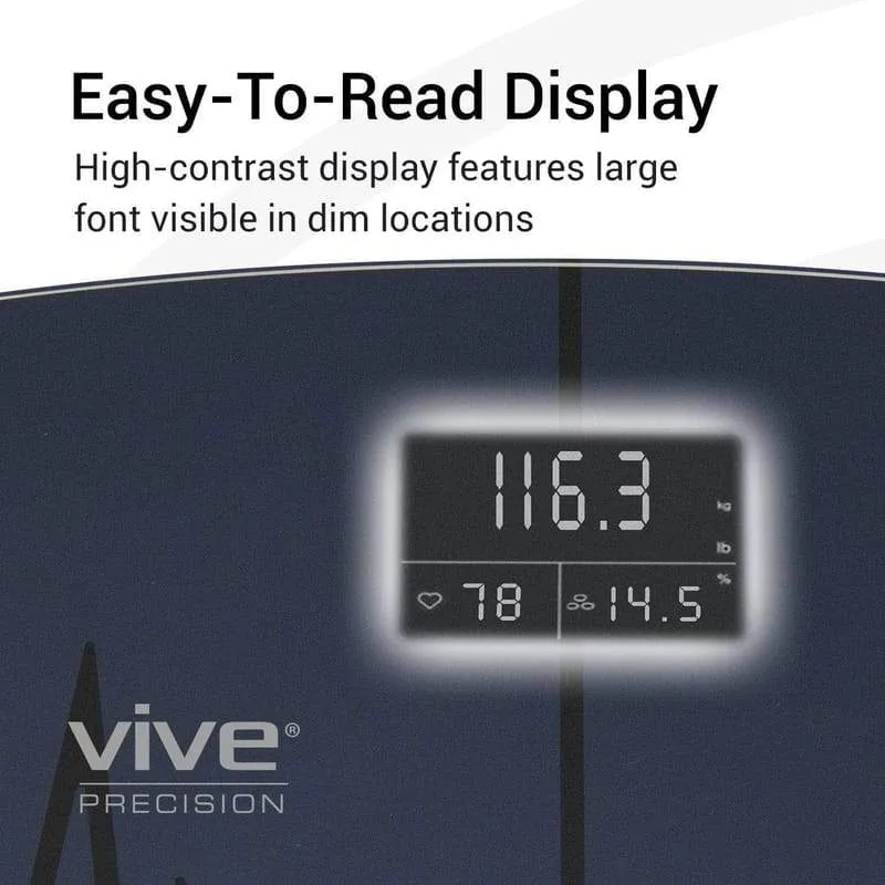 Vive Precision Digital Heart Rate Scale Compatible with Smart Devices