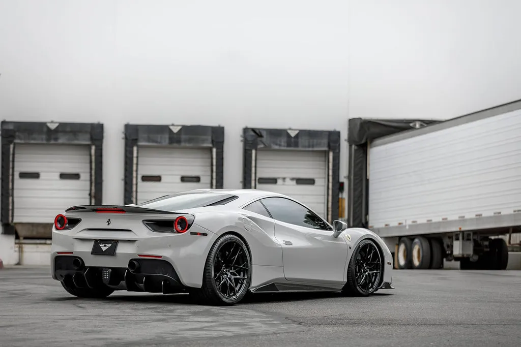 Vorsteiner FERRARI 488 ITALIA  Rear Diffuser Fins (set of 6) Carbon Fiber Glossy