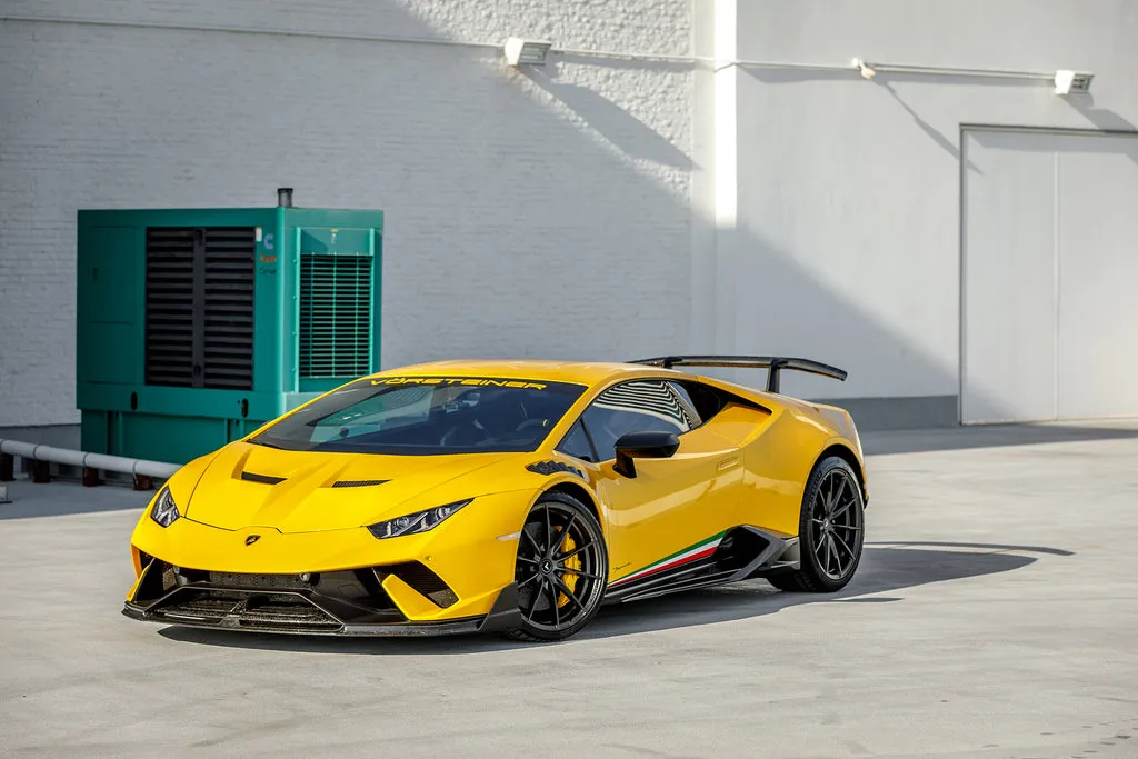 Vorsteiner LAMBORGHINI HURACAN PERFORMANTE TRENTO Front Fenders w/ Integrated Vents and Splash Shields Carbon Matrix Glossy