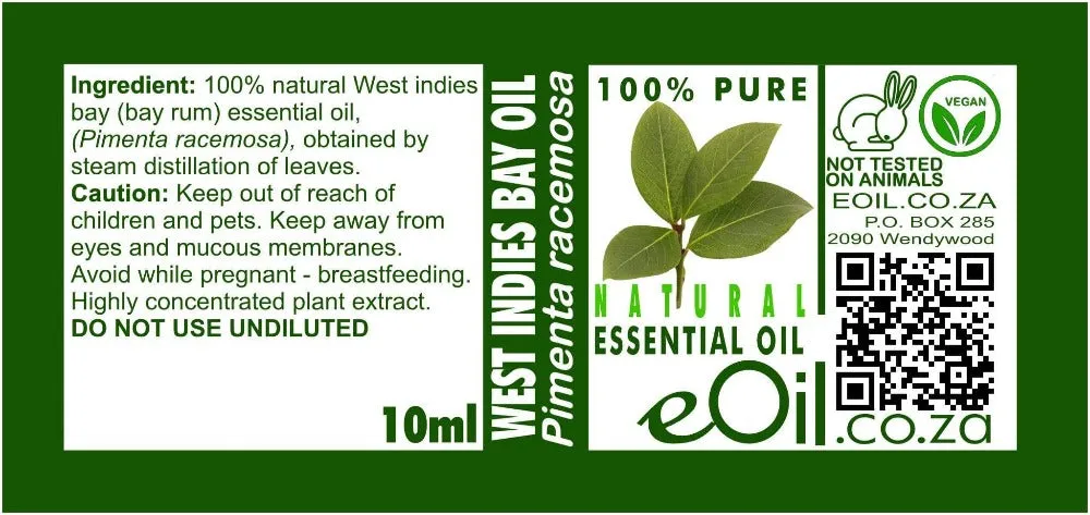 West Indies Bay Natural Essential Oil (Pimenta racemosa)