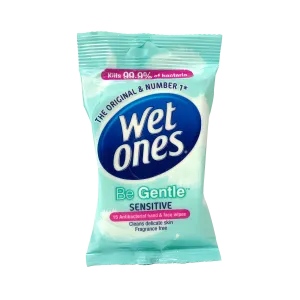 Wet Ones Be Gentle Sensitive Wipes 15 Pack