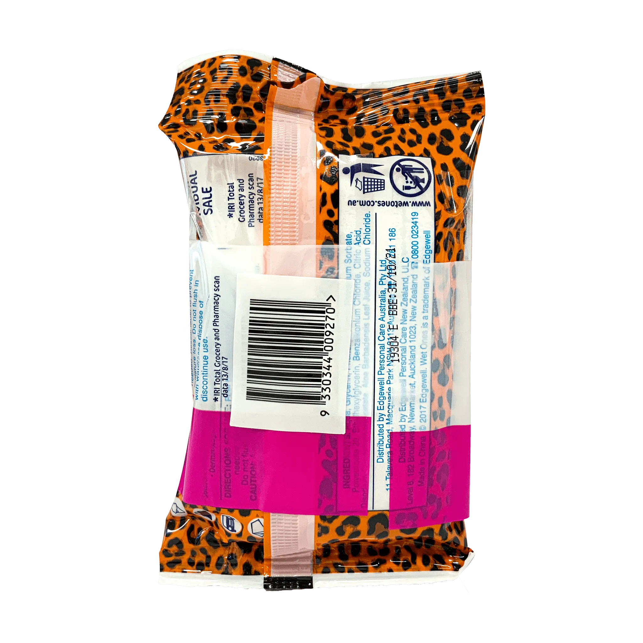 Wet Ones Be Gentle Sensitive Wipes 4 x 15 Pack