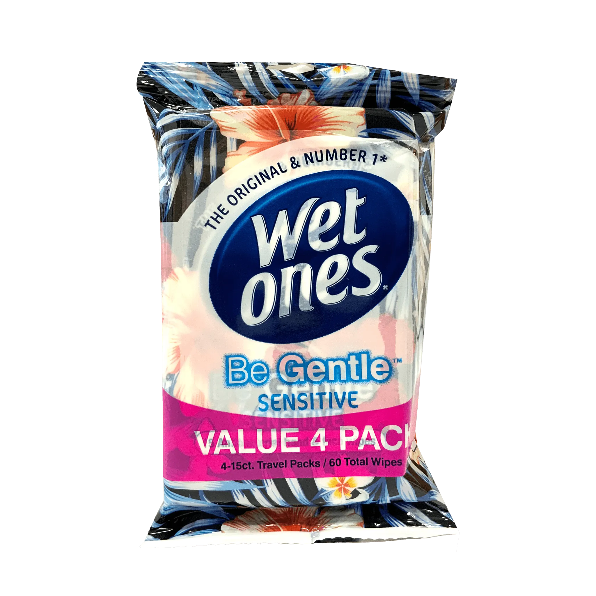 Wet Ones Be Gentle Sensitive Wipes 4 x 15 Pack