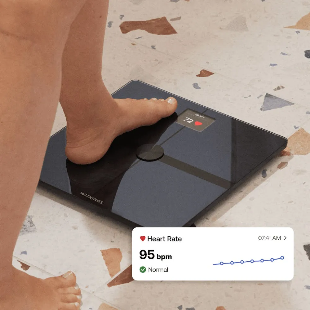 Withings Body Smart, body comp, heart rate Blk