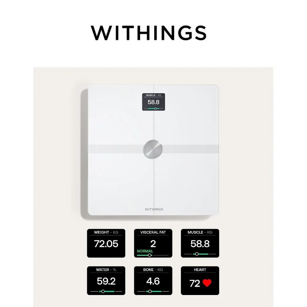 Withings Body Smart, body comp, heart rate Blk
