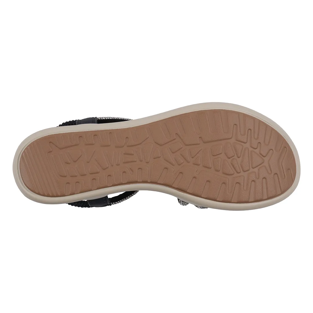 Women's Emory Black Embellished Wedge Sandals
