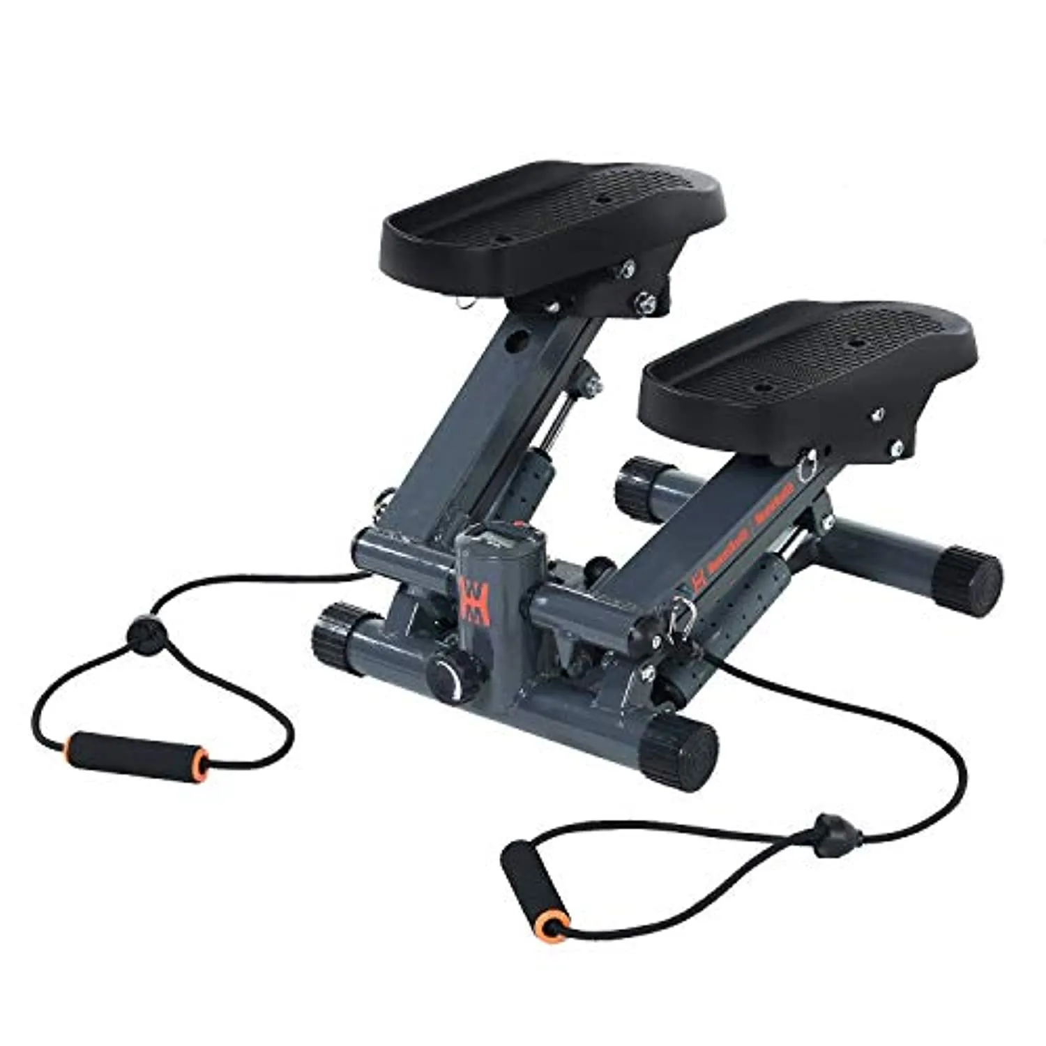 Women’s Health Men’s Health Bluetooth Cardio Stair Stepper with Adjustable Resistance Bands and with MyCloudFitness App, Black