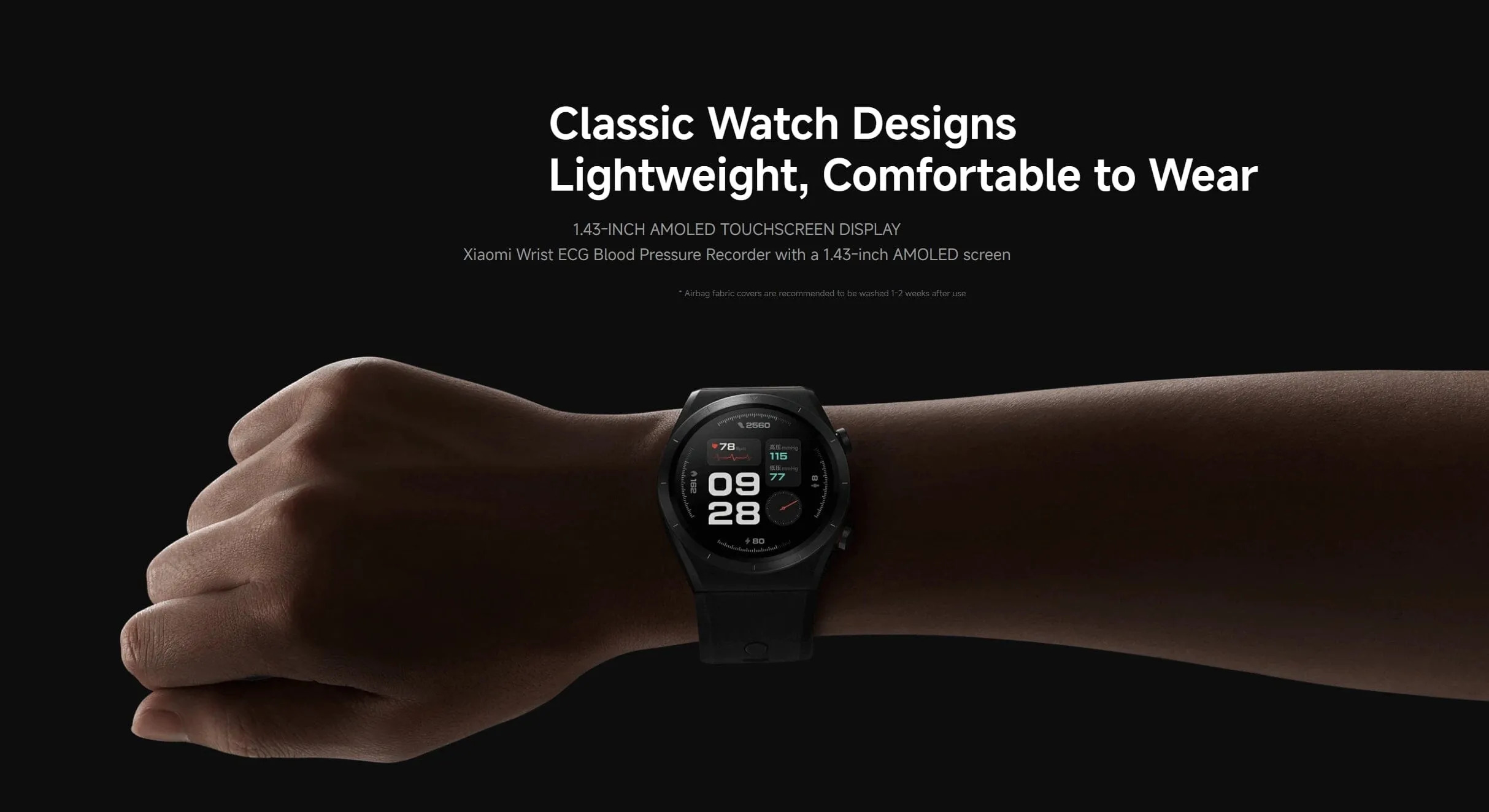 XIAOMI Wrist ECG Blood Pressure Recorder Smartwatch