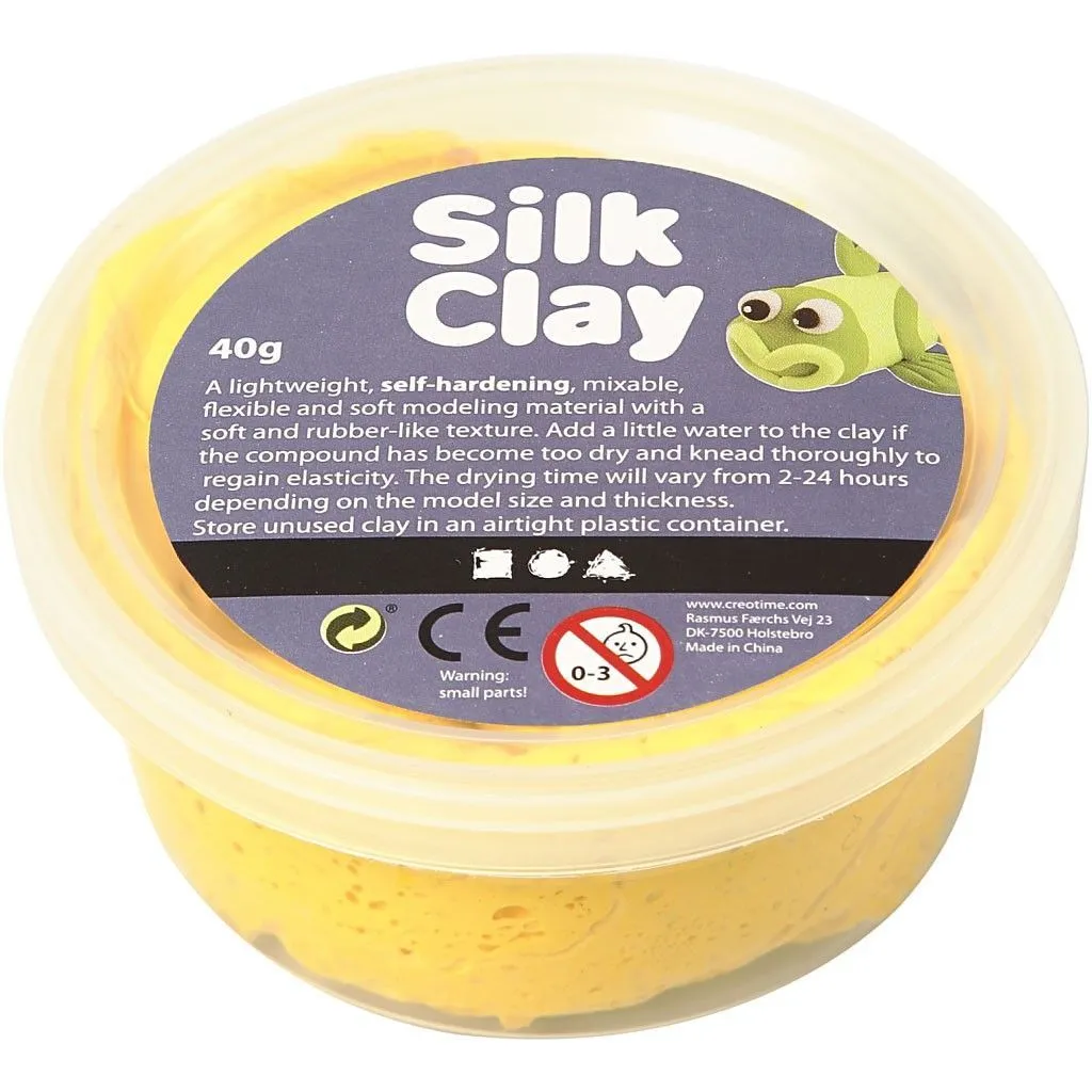 Yellow Colour Pliable Lightweight Modelling Compound With Plastic Tub 40 g
